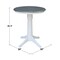 International Concepts Round 30 in Rd Top Ped Table, Counter Ht, White/Heather Gray, 30 W, 30 L, 35.9 in H, Wood K05-30RT-27B-6B - alternate 4